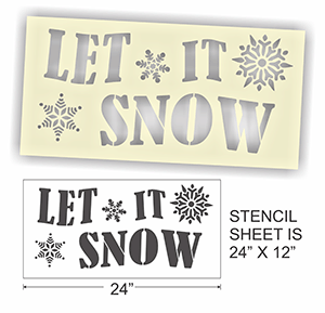 Sign Stencil Let it Snow