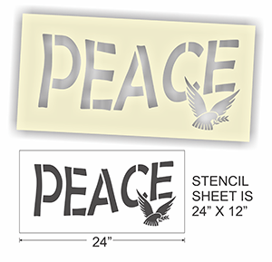 Sign Stencil Peace