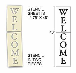 sign stencil welcome