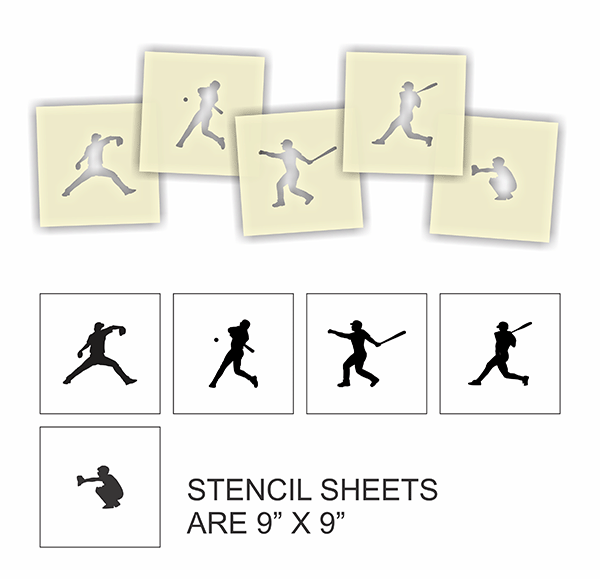 Craft Stencil Baseball pack
