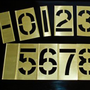 brass letter number set