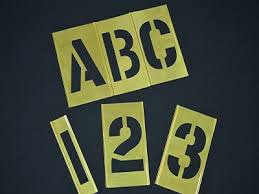 brass 77 piece number and letter set